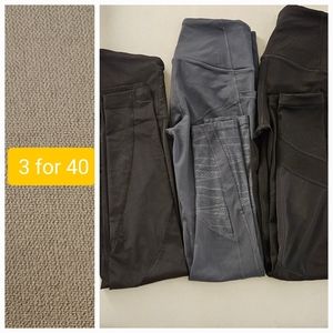 3 Victoria's Secret Leggings with Mesh Detail and Pockets